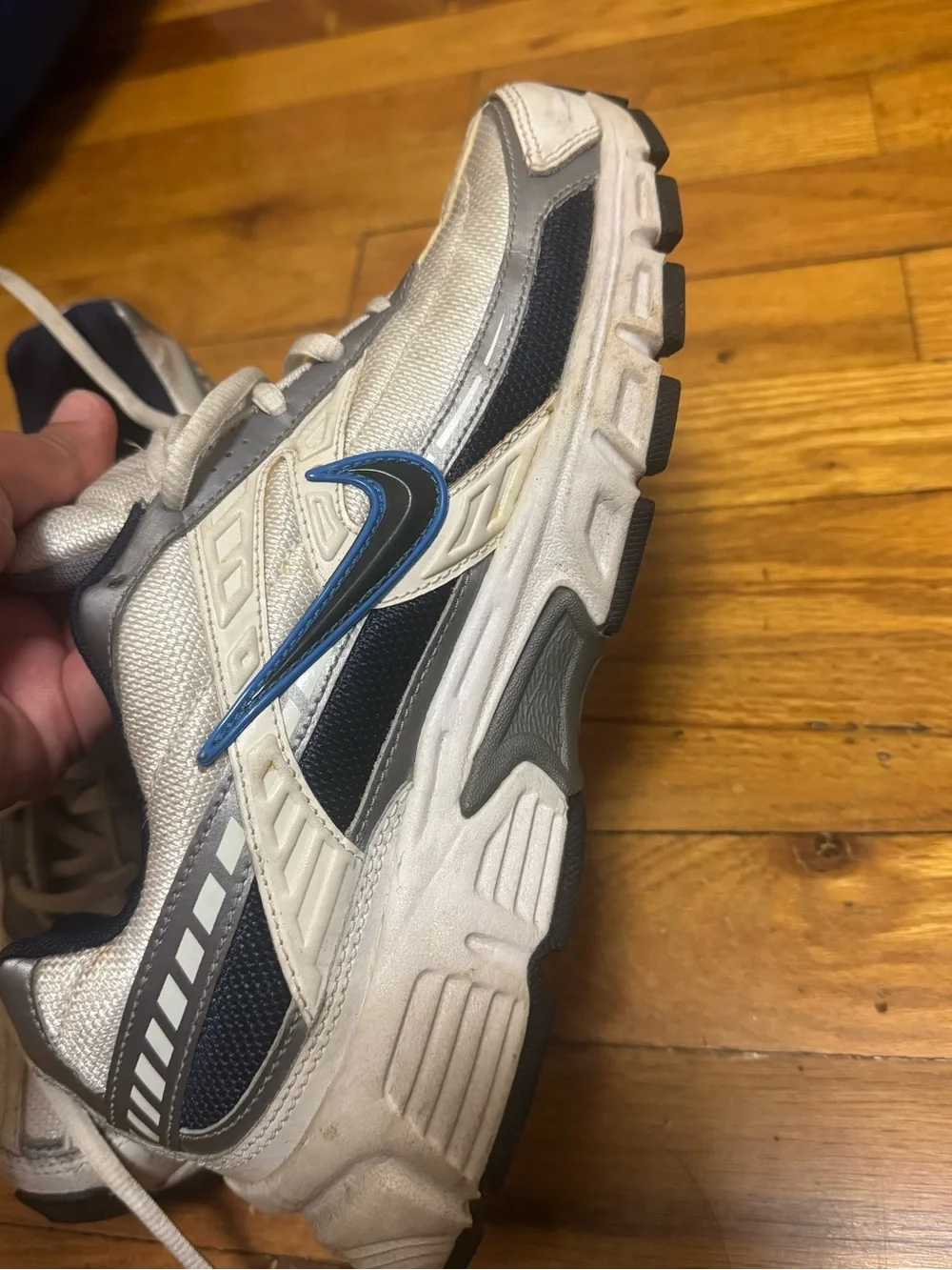 Nike Men’s White and Blue Initiator Athletic Shoes